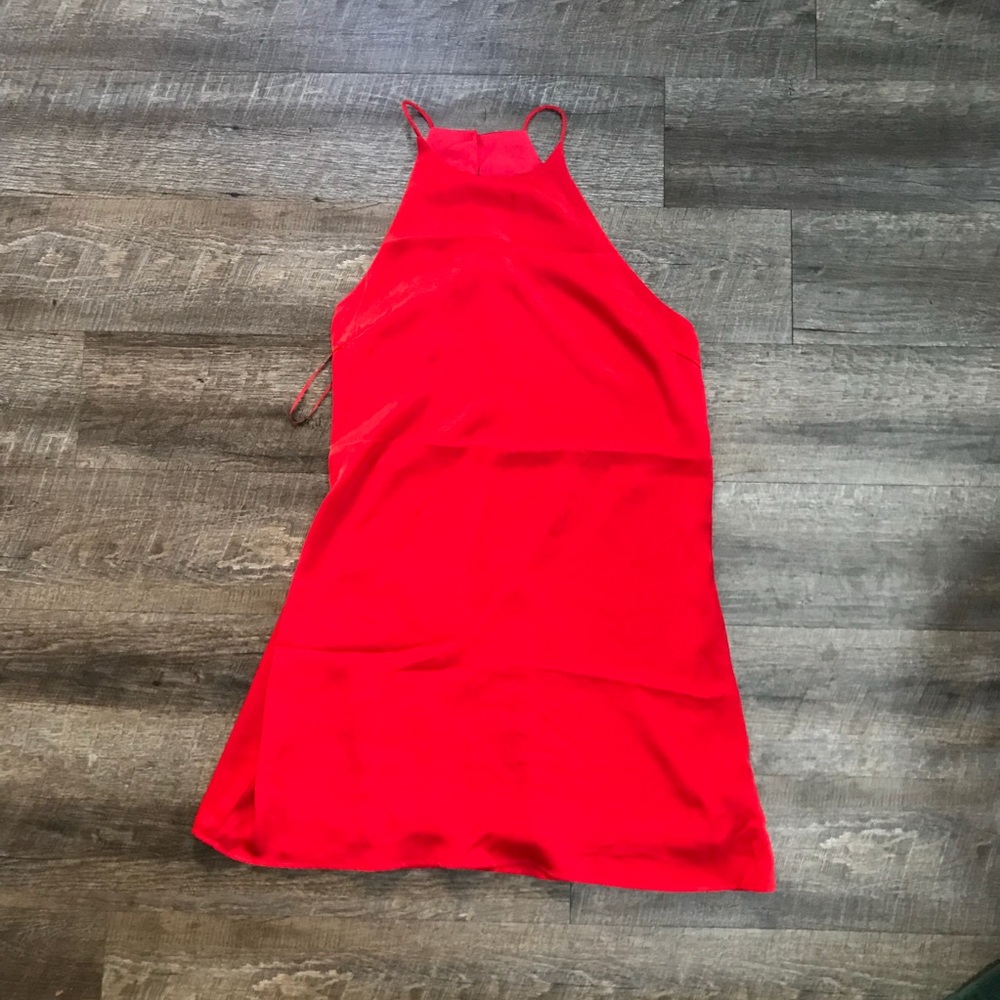 Satin Red Dress NWT